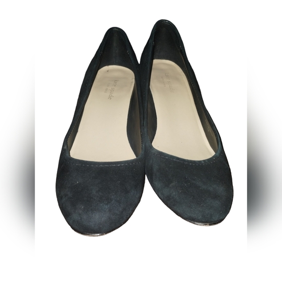 KATE SPADE Allie Sport Black Suede Wedge Heel Slip On Pumps Round Toe Si… - Picture 7 of 10